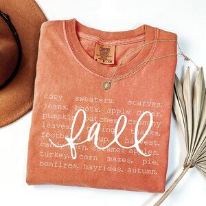 NEW Comfort Colors® Fall Favorites List Tee Shirt for Women